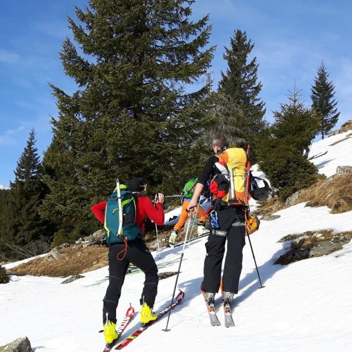 pe schiuri in Bucegi